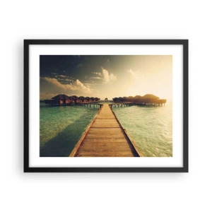 Poster in cornice nera - Caldo invito - 50x40 cm