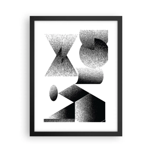 Poster in cornice nera - Angoli e ovali - 30x40 cm