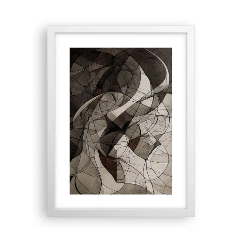 Poster in cornice bianca - La circolazione dei colori della terra - 30x40 cm