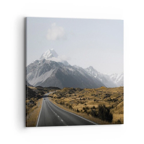 Quadro su tela - Stampe su Tela - Via verso il cuore dei monti - 70x70 cm