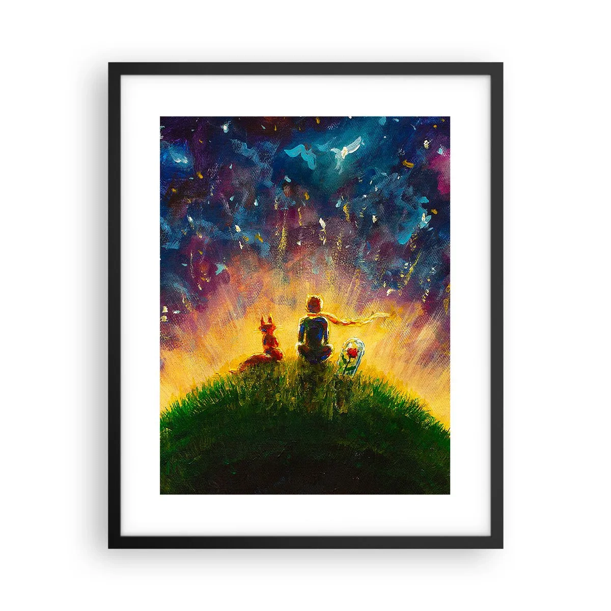 Poster in cornice nera - Amore e amicizia: l'intero mondo - 40x50 cm