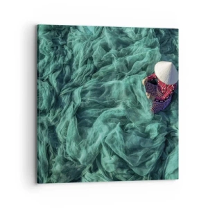 Quadro su tela - Stampe su Tela - Nel mare di reti - 70x70 cm
