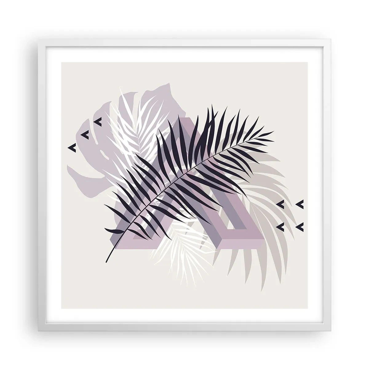 Poster in cornice bianca - L'ombra dell'ombra - 60x60 cm