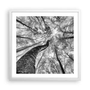 Poster in cornice bianca - La corsa verso la luce - 50x50 cm