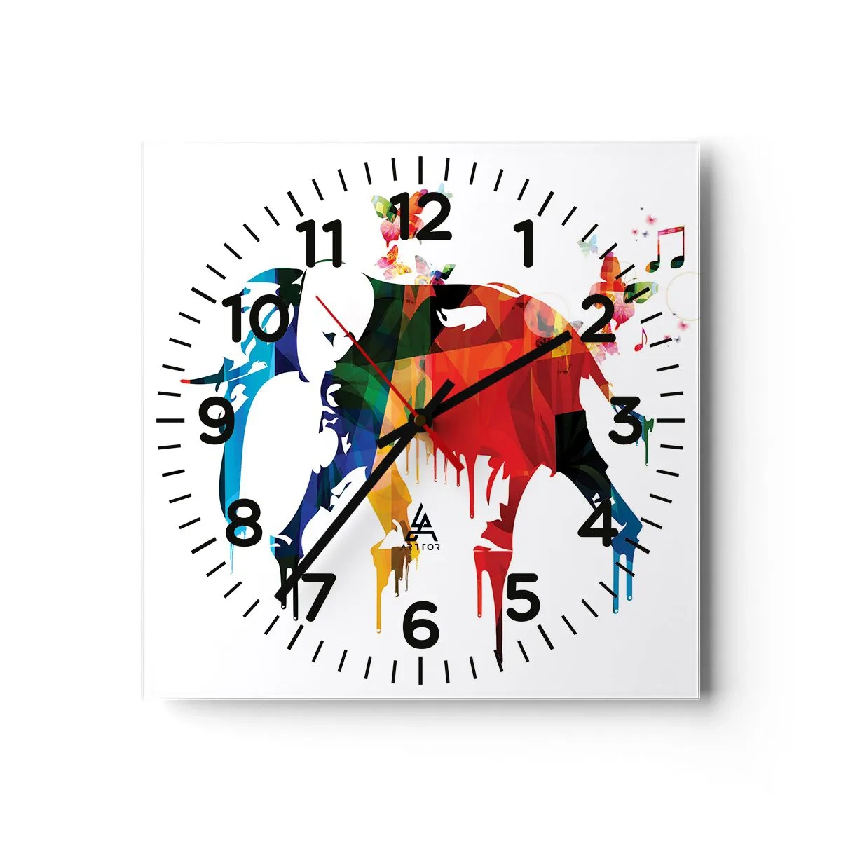 Orologio da parete - Orologio in Vetro - Ognuno può ballare - 40x40 cm