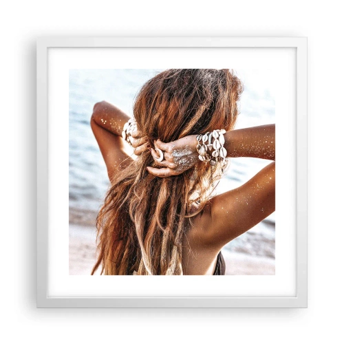 Poster in cornice bianca - Sorella dell'acqua e del sole - 40x40 cm