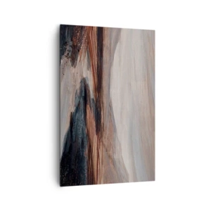 Quadro su tela - Stampe su Tela - Un paesaggio pittoresco con un fiume e montagne - 80x120cm - Valle tranquilla - Decorazione murale moderna per soggiorno e camera da letto ARTTOR