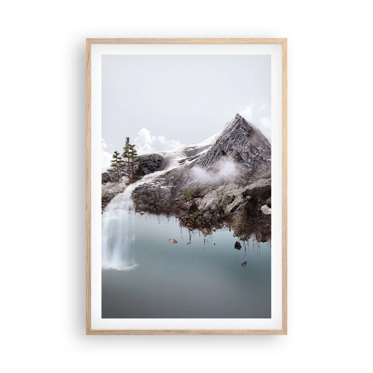 Poster in cornice rovere chiaro - Con l'occhio del surrealista - 61x91 cm