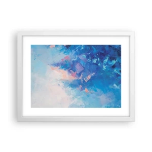 Poster in cornice bianca - Astrazione invernale - 40x30 cm