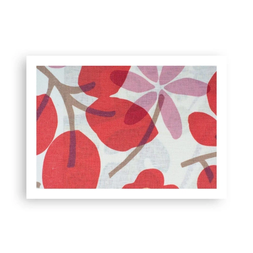 Poster - Composizione di fiori in rosa - 70x50 cm