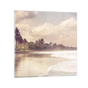 Quadro su vetro - La carezza delle onde - 30x30 cm