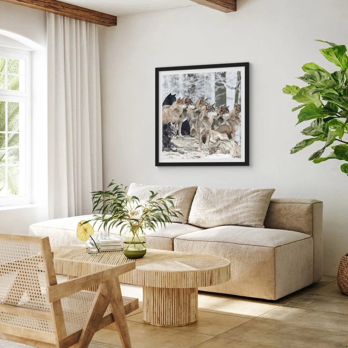 Poster in cornice nera - Famiglia e amici - 30x30 cm