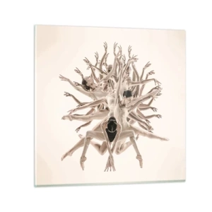 Quadro su vetro - Fiorendo nella danza - 30x30 cm