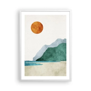 Poster in cornice bianca - Paesaggio come si deve - 50x70 cm