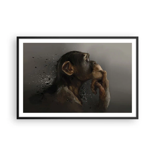 Poster in cornice nera - Sicuramente un pensatore - 91x61 cm