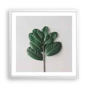 Poster in cornice bianca - Il disegno della natura stessa - 50x50 cm