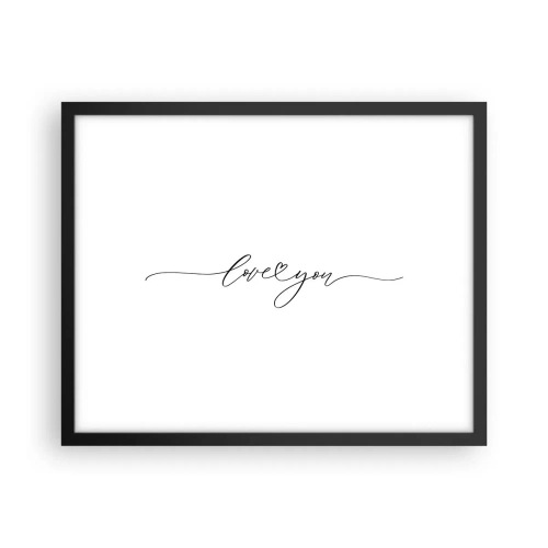 Poster in cornice nera - Bianco e nero - 50x40 cm