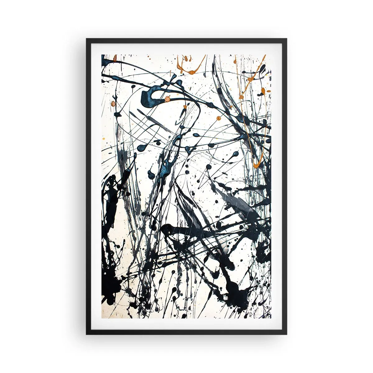 Poster in cornice nera - Astrazione espressionistica - 61x91 cm
