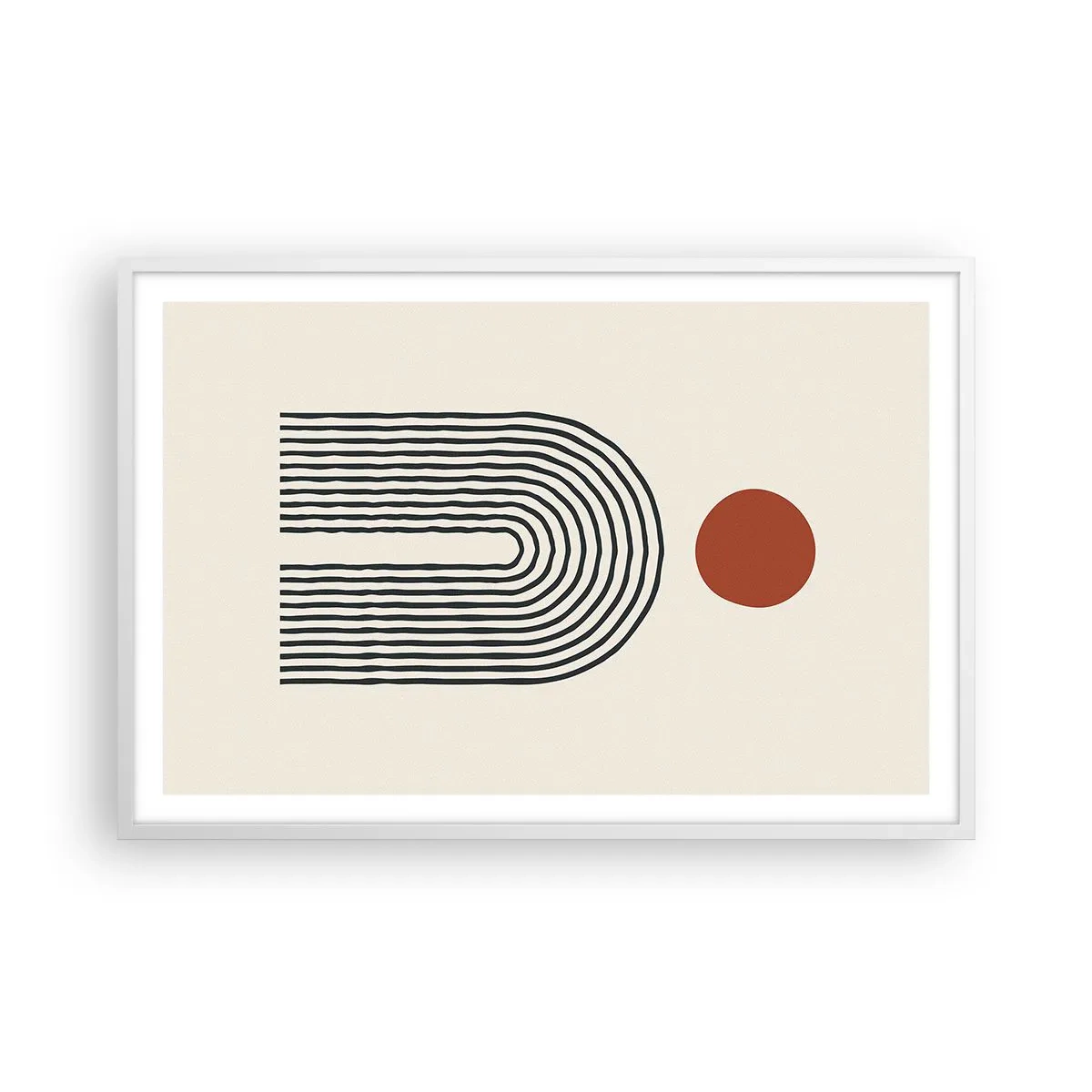 Poster in cornice bianca - Magnetismo di forme e colori - 91x61 cm