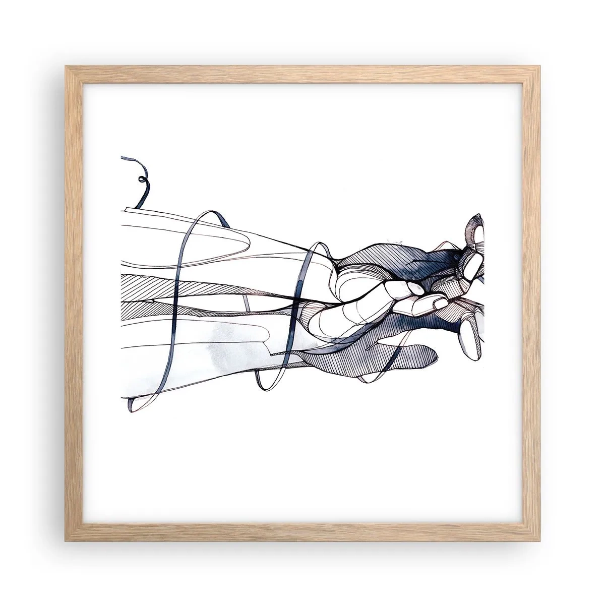 Poster in cornice rovere chiaro - Studio del tocco - 40x40 cm