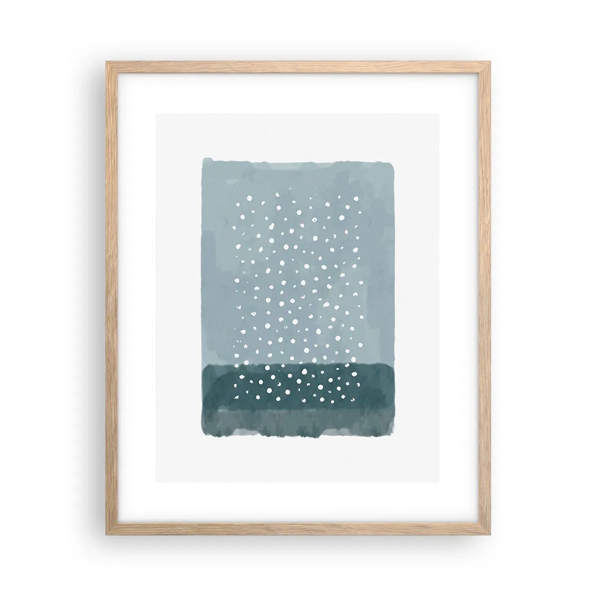 Poster in cornice rovere chiaro - Spuntate nel blu - 40x50 cm