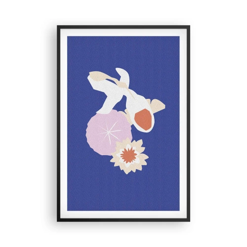 Poster in cornice nera - Composizione di fiori e boccioli - 61x91 cm