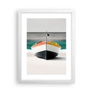 Poster in cornice bianca - Al suo posto - 30x40 cm