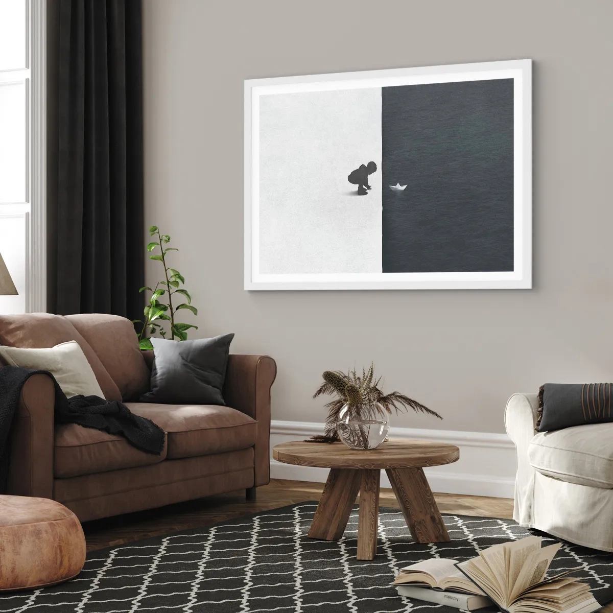 Poster in cornice bianca - La grande spedizione - 50x40 cm