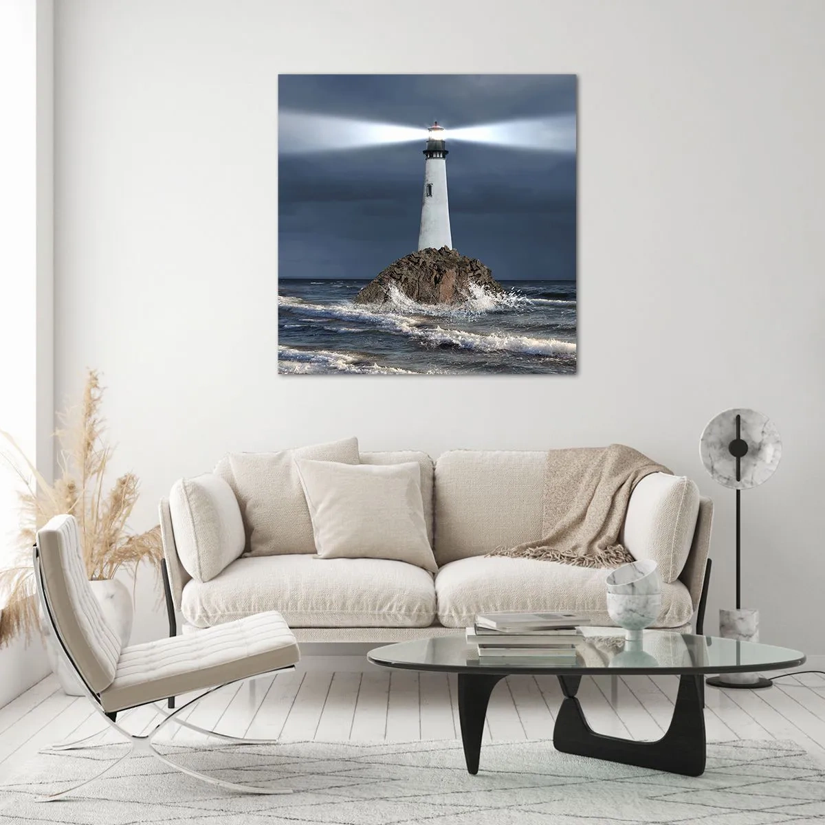 Quadro su vetro - Qui...qui... qui! - 50x50 cm