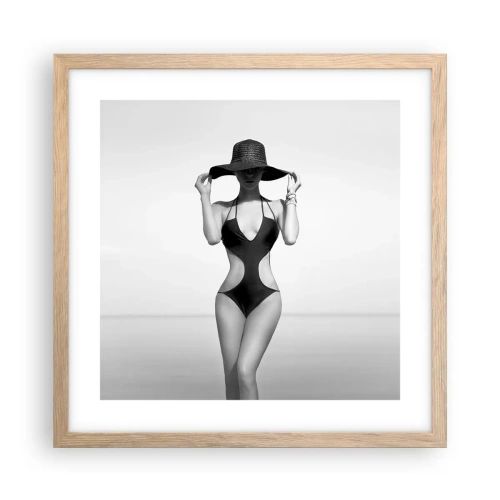 Poster in cornice rovere chiaro - Il mio nome è Eleganza - 40x40 cm