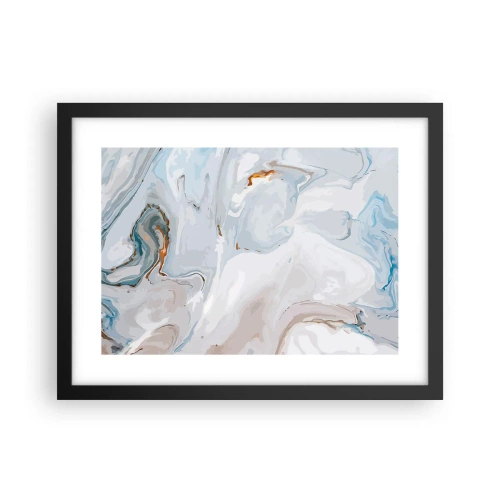 Poster in cornice nera - Bianchi sovrapposti - 40x30 cm