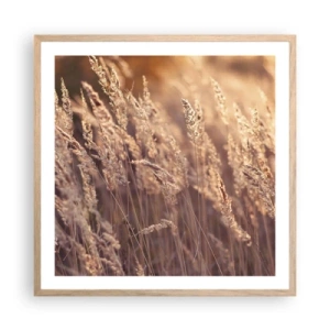 Poster in cornice rovere chiaro - Pronti a salutare l'autunno - 60x60 cm