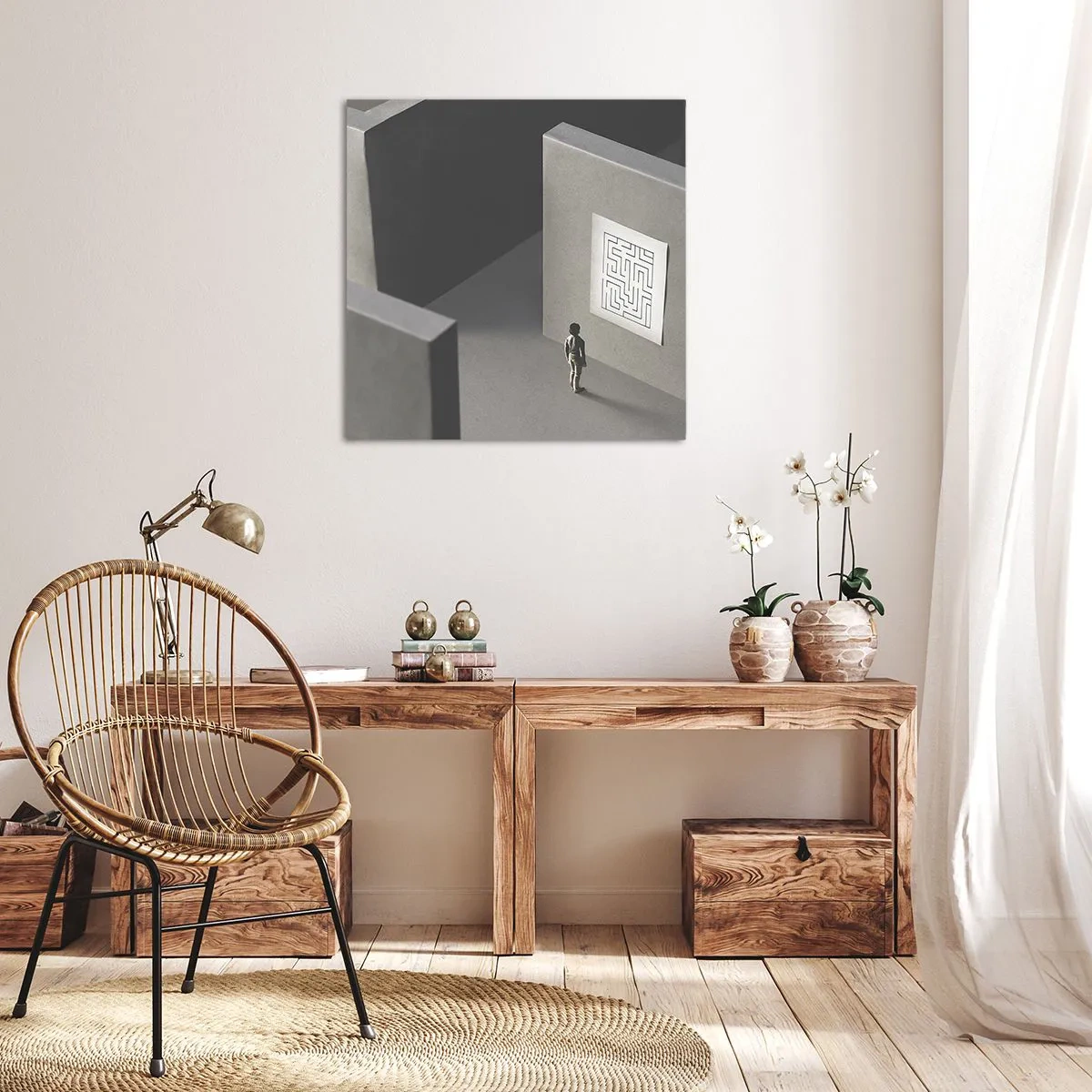 Quadro su tela - Stampe su Tela - Ma dove mi trovo? - 60x60 cm