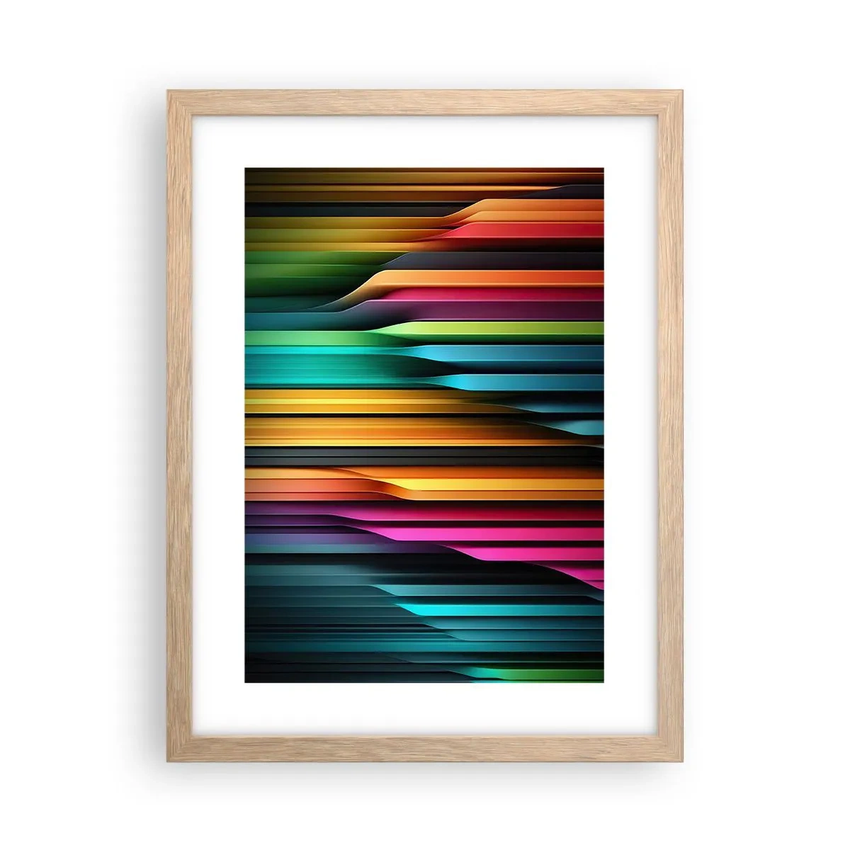 Poster in cornice rovere chiaro - Organi di luce - 30x40 cm