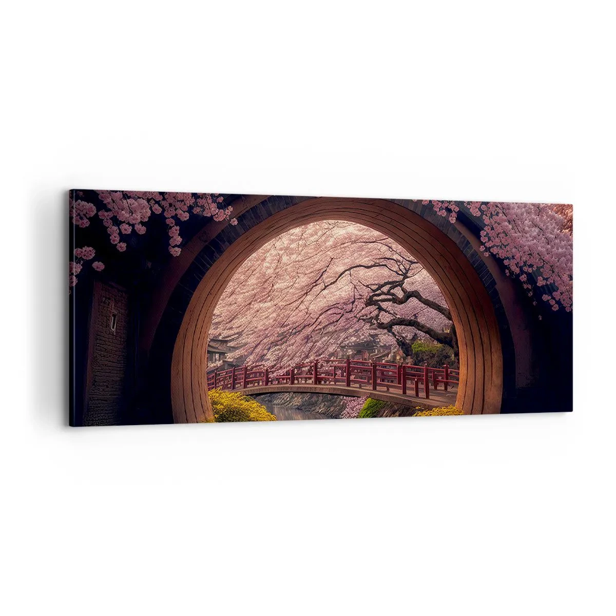 Quadro su tela - Stampe su Tela - Primavera giapponese - 100x40 cm