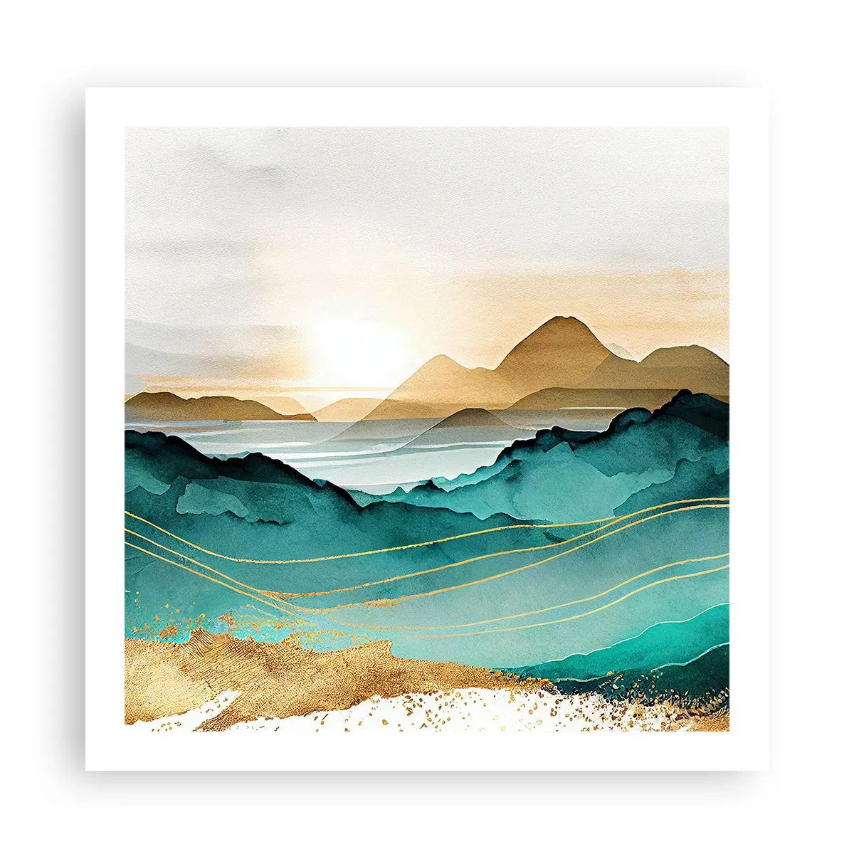 Poster - Paesaggio ai confini dell'astrazione - 60x60 cm
