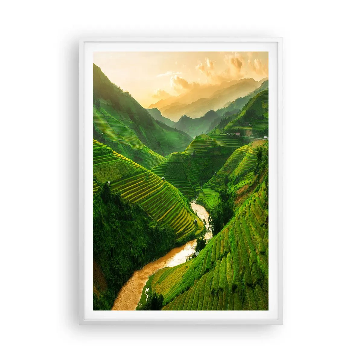 Poster in cornice bianca - Valle del Vietnam - 70x100 cm