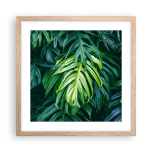 Poster in cornice rovere chiaro - Immergersi nella freschezza - 40x40 cm