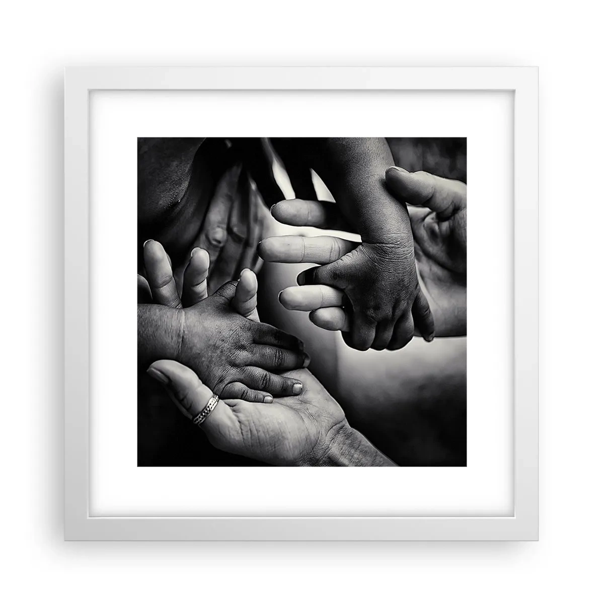 Poster in cornice bianca - Umanità - 30x30 cm