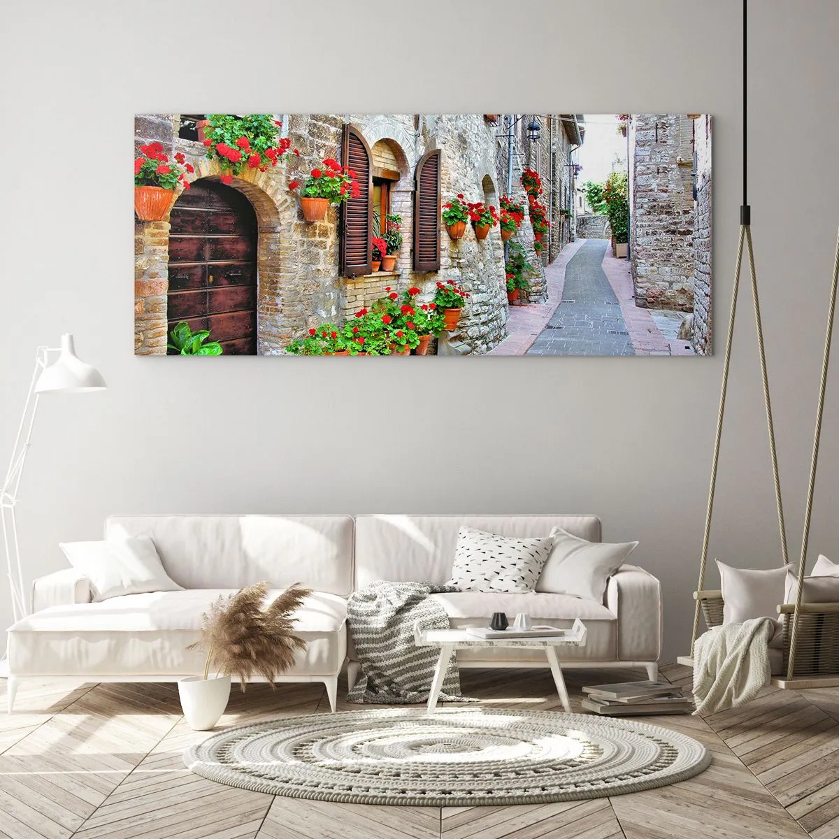 Quadro su vetro - Atmosfera italiana - 100x40 cm
