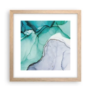 Poster in cornice rovere chiaro - Studio in turchese - 30x30 cm