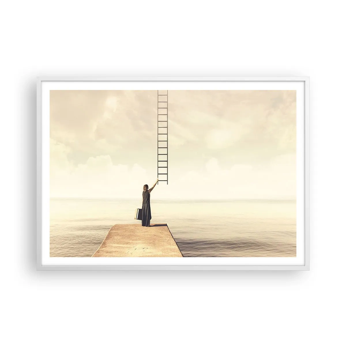 Poster in cornice bianca - Viaggio magico - 100x70 cm