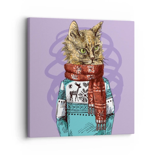 Quadro su tela - Stampe su Tela - Un gatto non solo con gli stivali - 30x30 cm