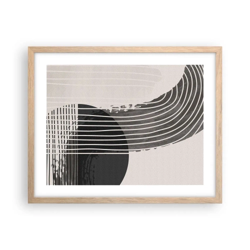 Poster in cornice rovere chiaro - Andata e ritorno - 50x40 cm