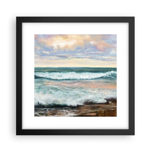 Poster in cornice nera - Dove l'anima si calma - 30x30 cm