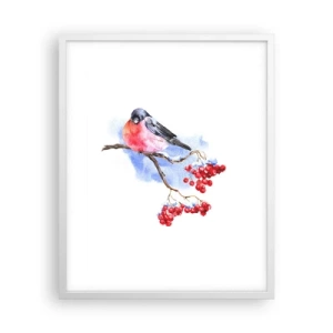 Poster in cornice bianca - L'inverno a colori - 40x50 cm