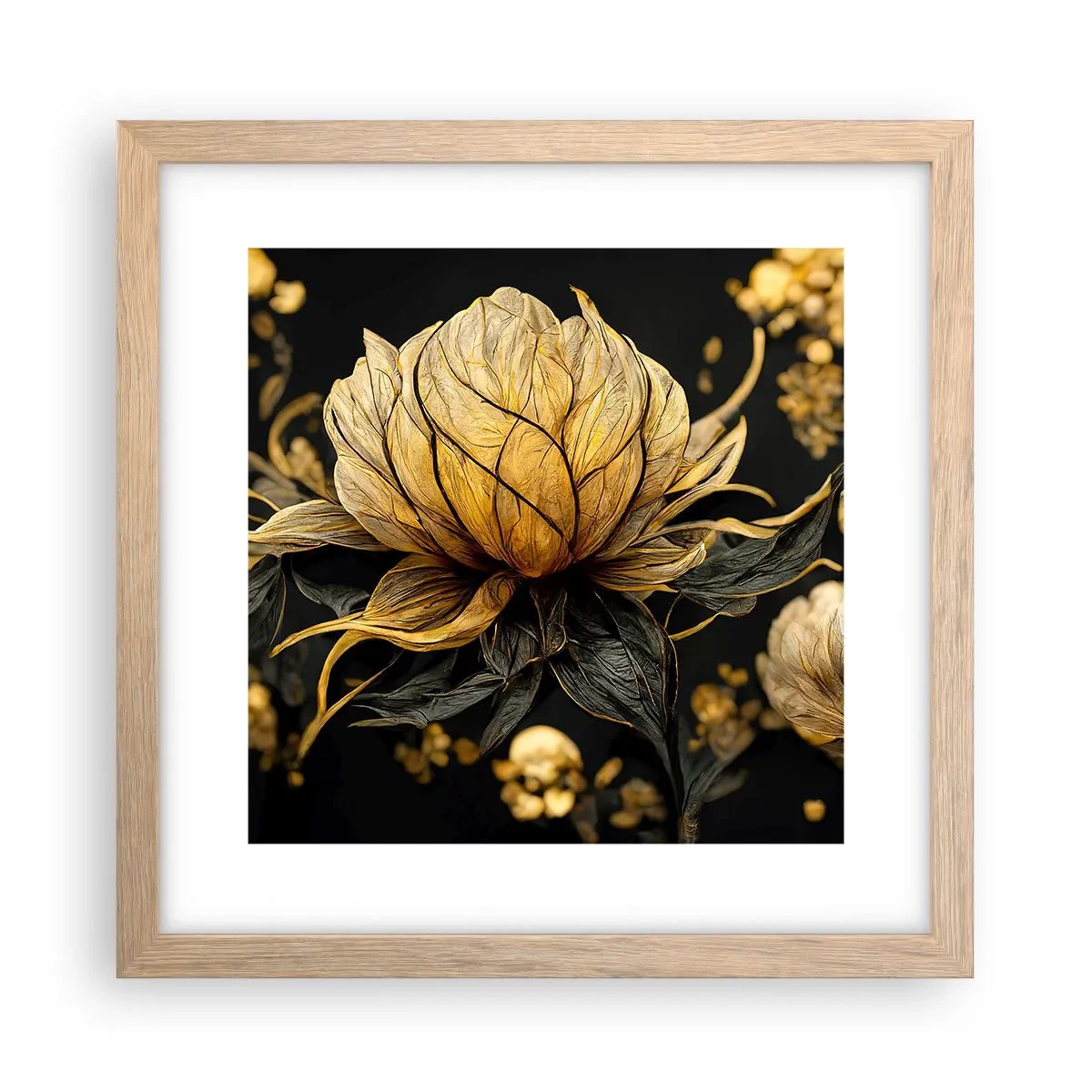 Poster in cornice rovere chiaro - Delicata fragilità - 30x30 cm