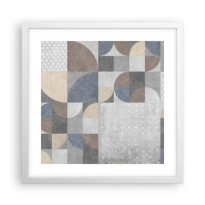 Poster in cornice bianca - Fantasia di ceramica - 40x40 cm