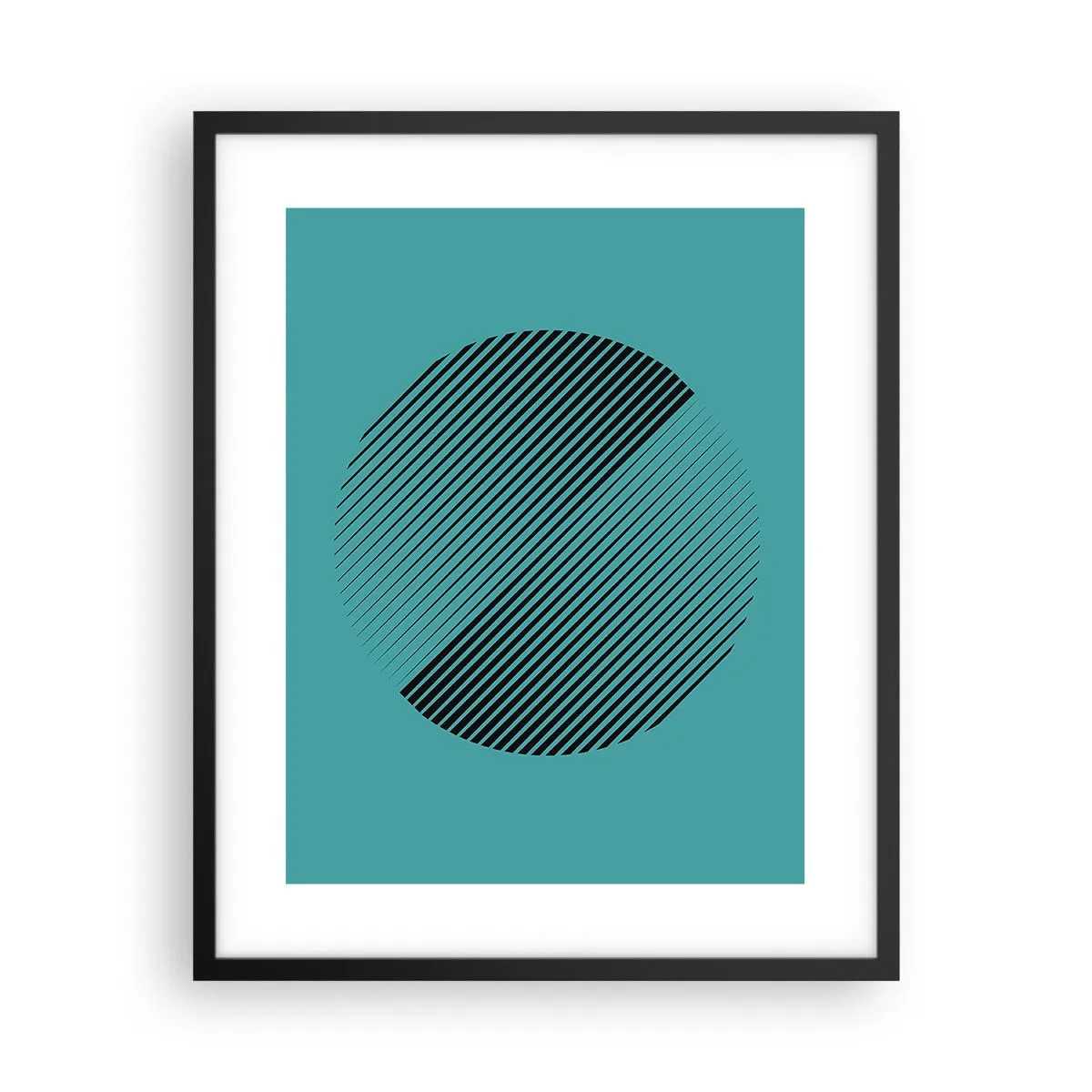 Poster in cornice nera - Cerchio: variazione geometrica - 40x50 cm