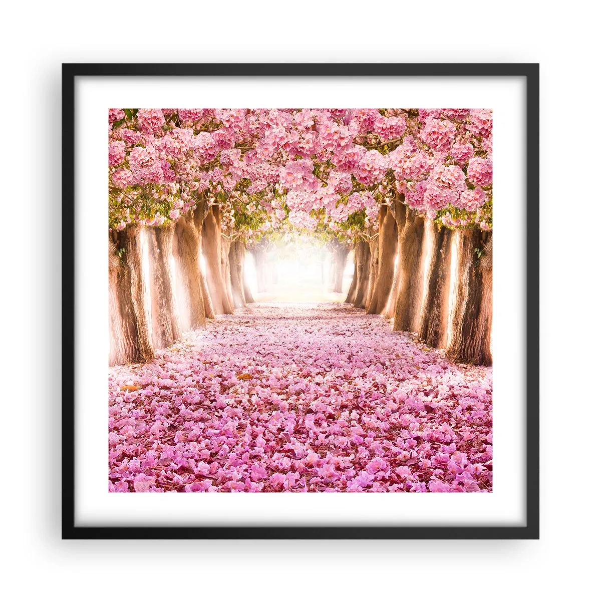Poster in cornice nera - La strada verso il paradiso - 50x50 cm